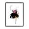 Stupell Industries Modern Female Corset Fashion Illustration Abstract Dress Framed Wall Art